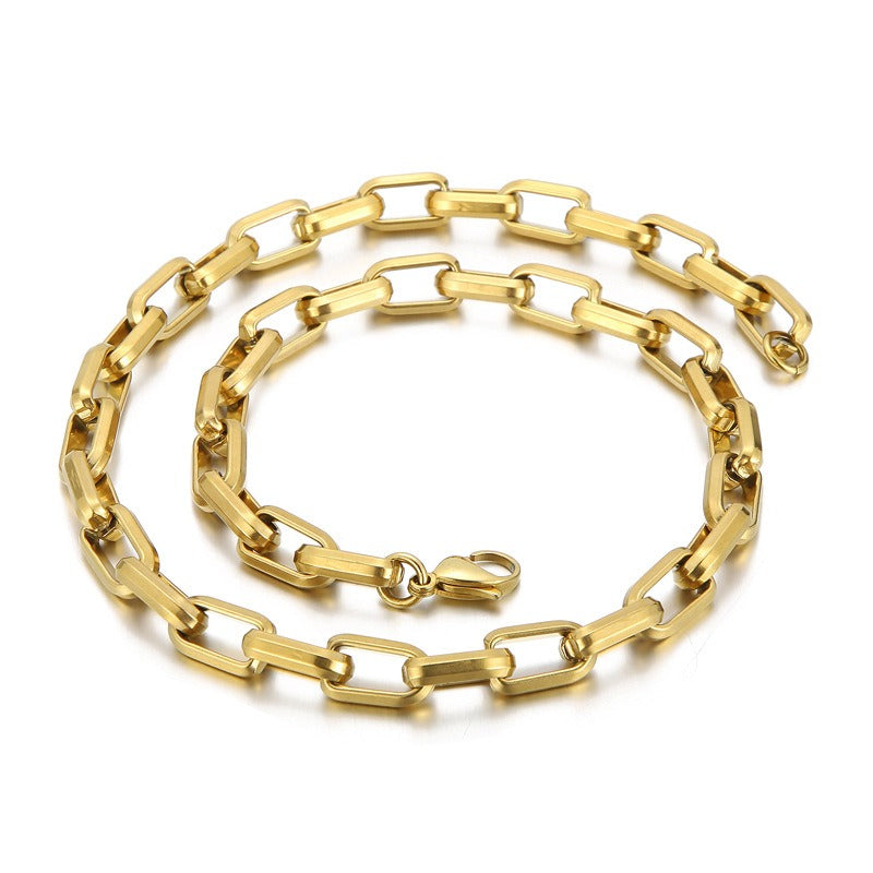 Kemstone Bold Square-Link Titanium Bracelet & Necklace – Raw Urban Edge KB153345-Z