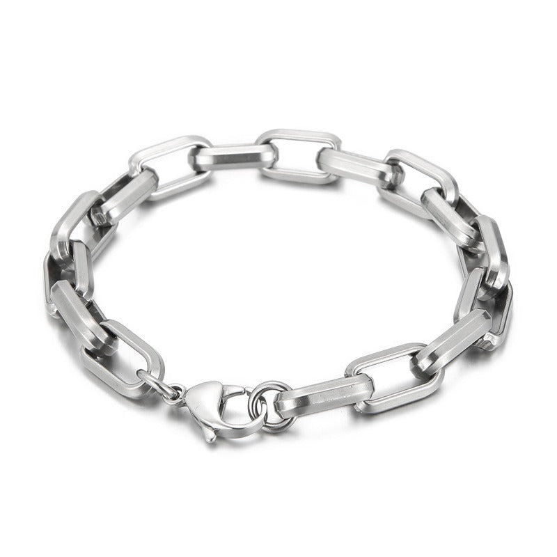 Kemstone Bold Square-Link Titanium Bracelet & Necklace – Raw Urban Edge KB153345-Z
