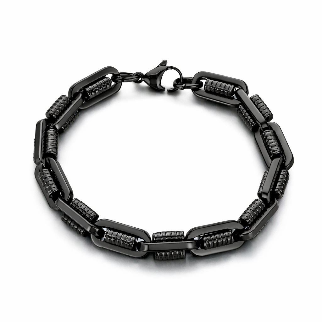 Kemstone Titanium Steel Mechanical Link Bracelet for Men KB209971-ZCG