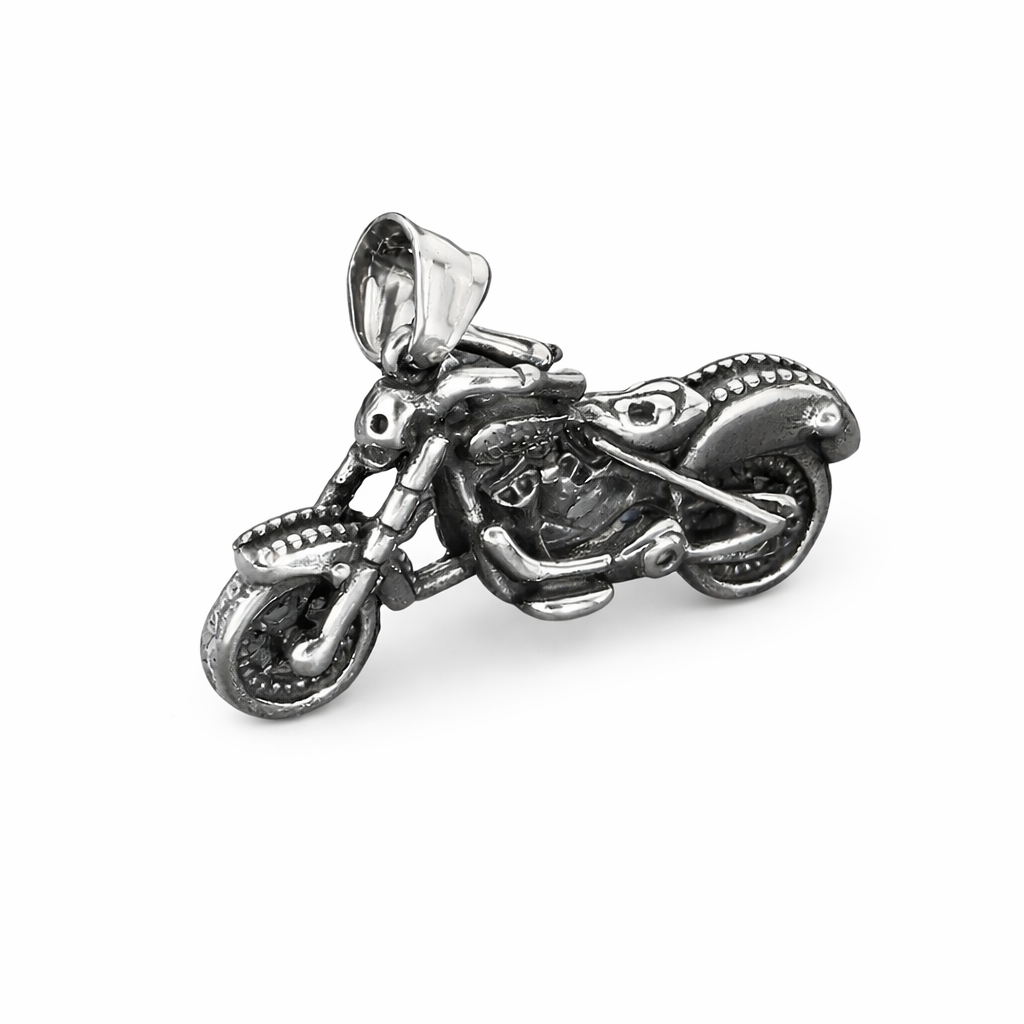Kemstone Motorcycle Pendant Necklace for Men Stainless Steel Bike & Truck Charm Street Style KP117059-LU