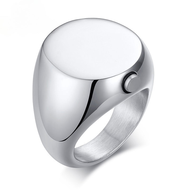 Kemstone Titanium Steel Cremation-Inspired Ring – Minimalist Closure Durable Band RC-443