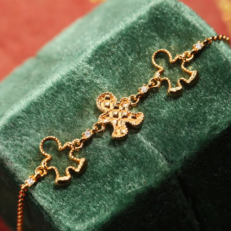 Pulsera Kemstone de hombre de jengibre con diseño original, hecha a mano en plata de ley 925, chapada en oro, minimalista y bonita, con detalles de circonitas de primera calidad.