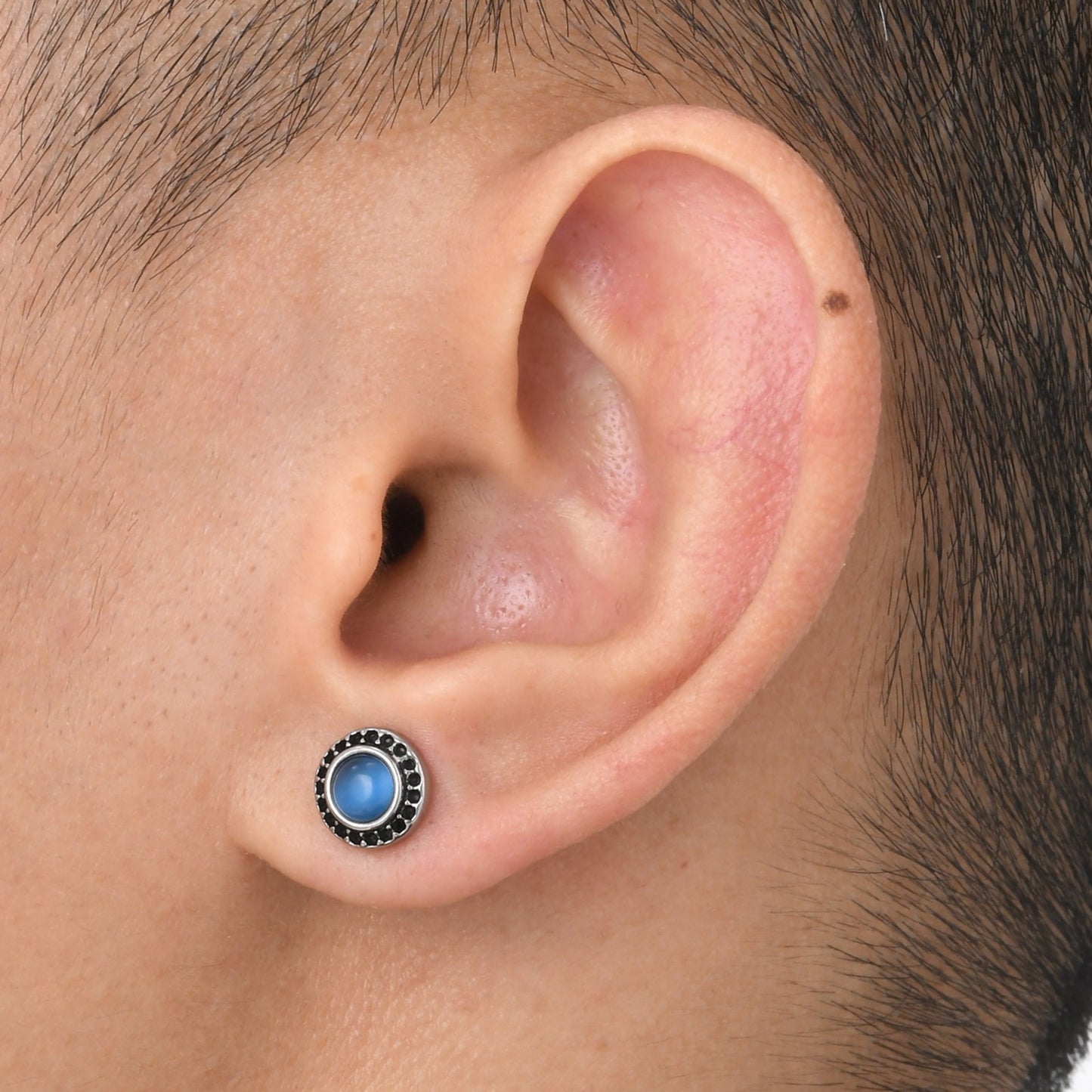 Kemstone Men’s Stainless Steel Punk Gear Stud Earrings ES-575