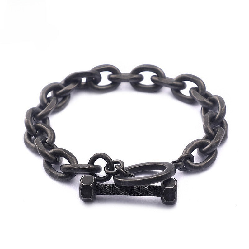 Bracciale da uomo Kemstone con bilanciere in acciaio al titanio – Forza nello stile KB94657-BD