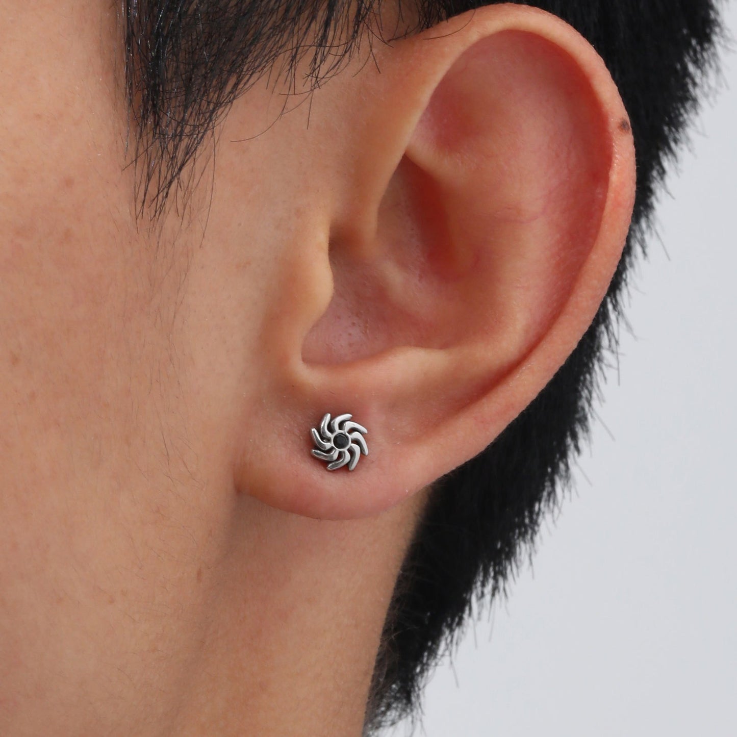 Kemstone Gothic Punk Stainless Steel Stud Earrings – Bold Vintage Edge