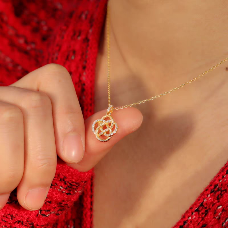 Collar de nudo de serpiente bañado en oro, diseño original artesanal de Kemstone – Plata de ley 925, diseño minimalista para el día a día