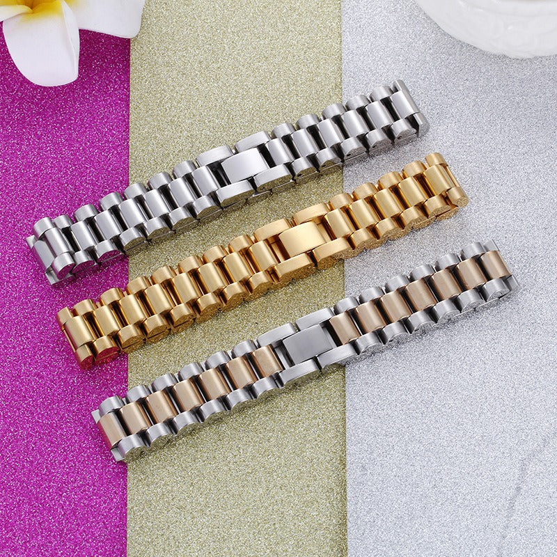 Kemstone Men's Stainless Steel Watchband Bracelet – Adjustable Geometric Hexagon Mesh Design