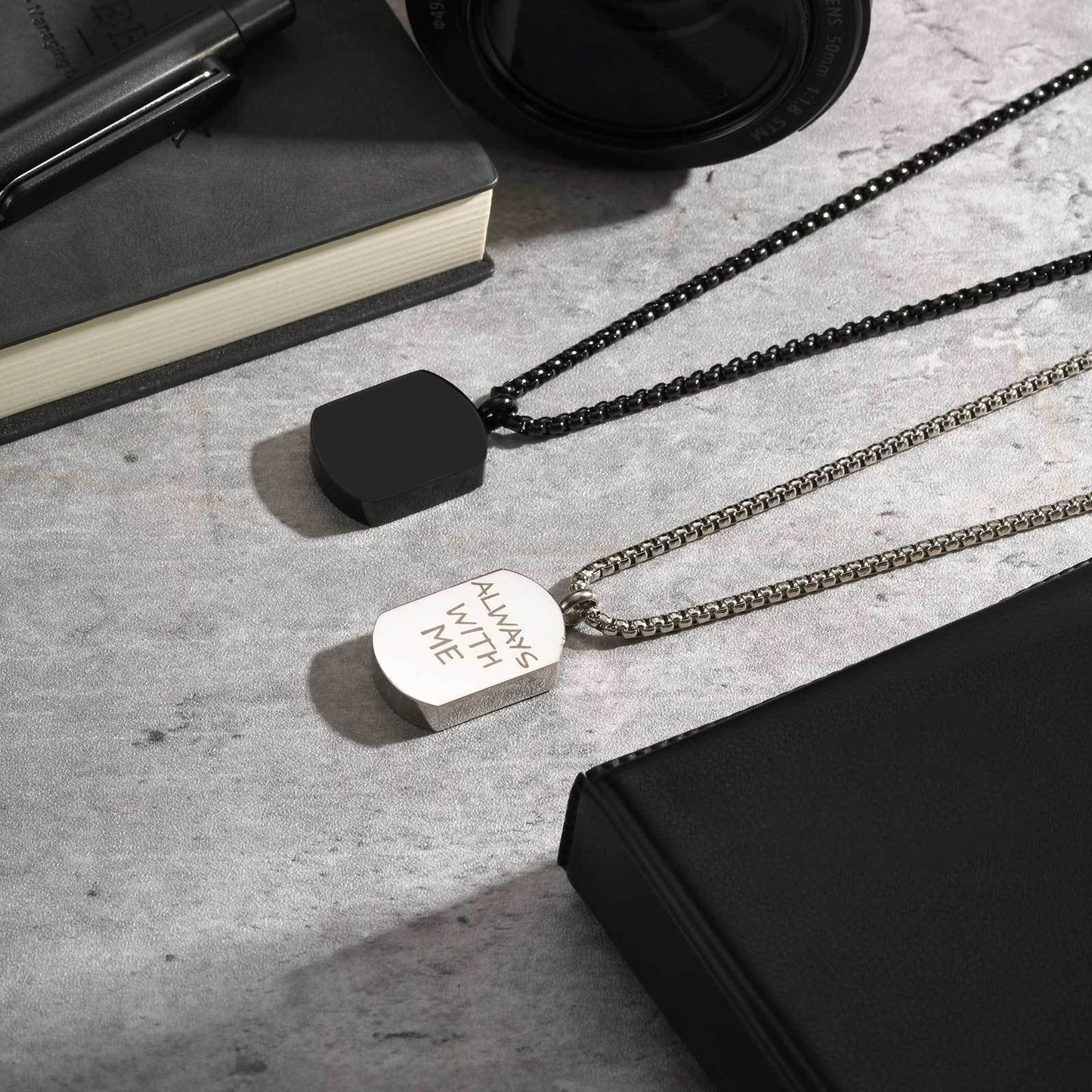 Kemstone Stainless Steel Cremation Urn Necklace – Memorial Jewelry PN-964
