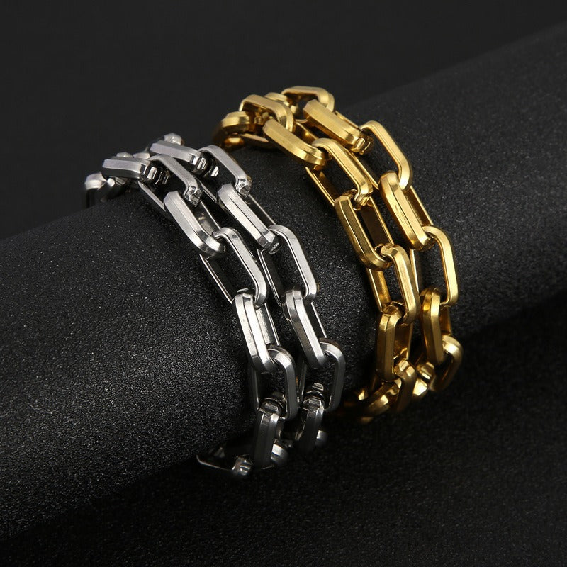 Kemstone Bold Square-Link Titanium Bracelet & Necklace – Raw Urban Edge KB153345-Z
