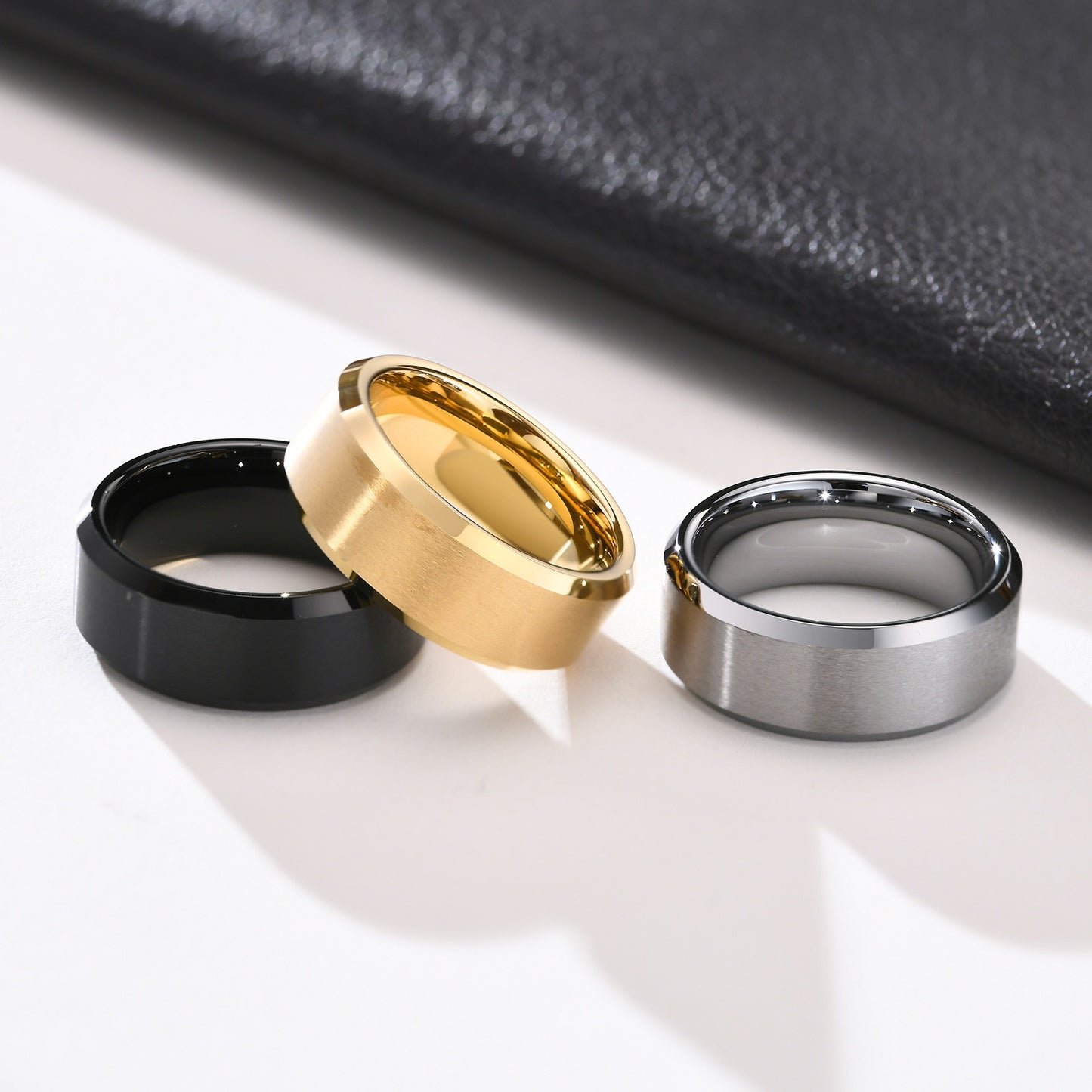 Kemstone Tungsten Ring for Men – 8mm Brushed Band with Viking Power Symbol, Scratch-Resistant TCR-011
