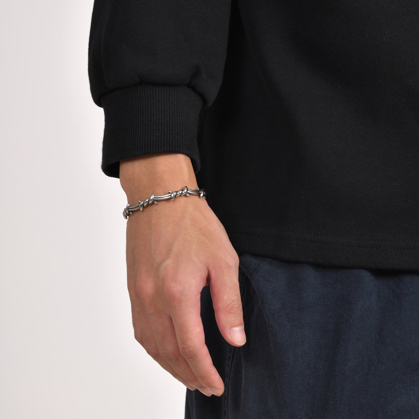 Kemstone Men’s Gothic Bracelet – Stainless Steel Open Cuff Bangle, Vintage Mobius Knot Punk Jewelry B-510