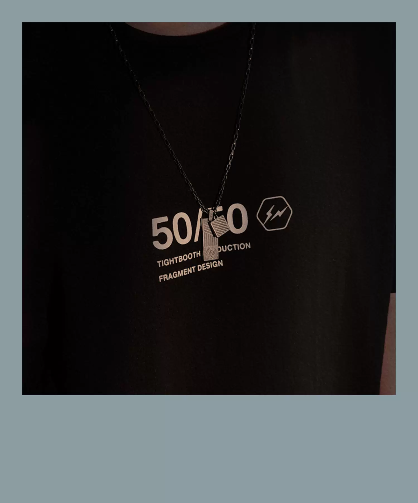 Collar con doble colgante Kemstone de acero inoxidable retro para hombre - Cityboy Urban Street Style NWN-0834