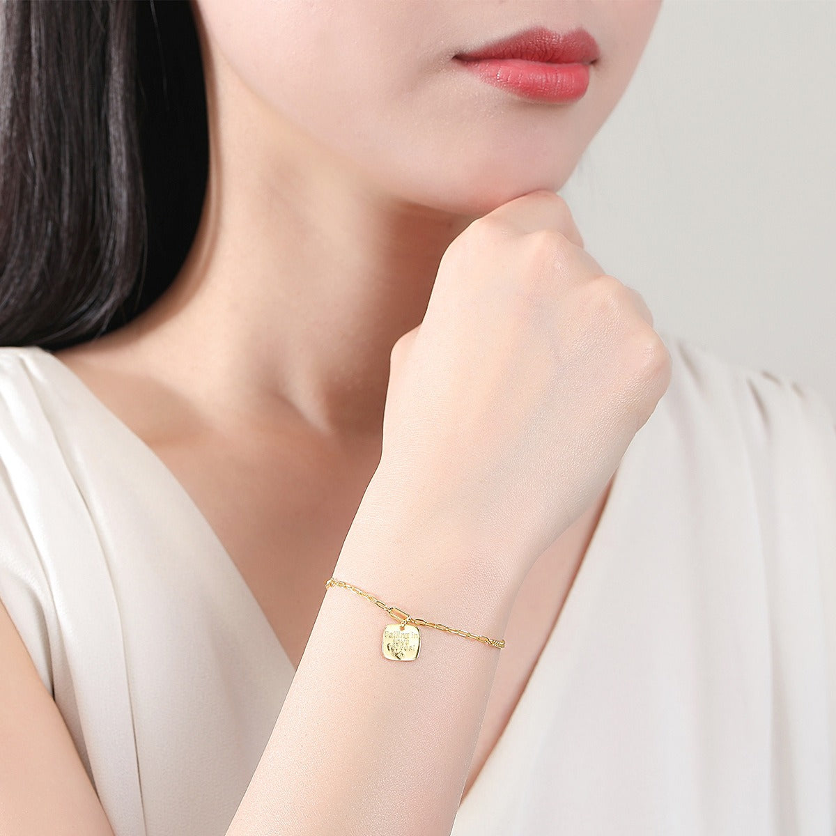 Pulsera de plata de ley Kemstone, diseño original artesanal "Enamorarse de verdad", joyería de oro para mujer.