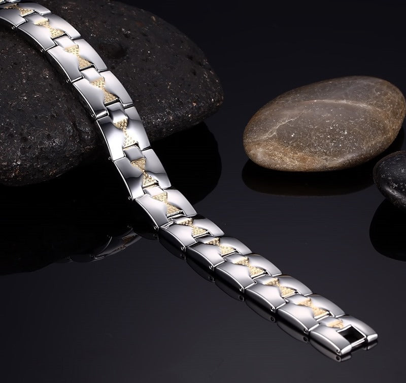 Kemstone Stainless Steel Magnetic Link Chain Bracelet for Men SBRM-078