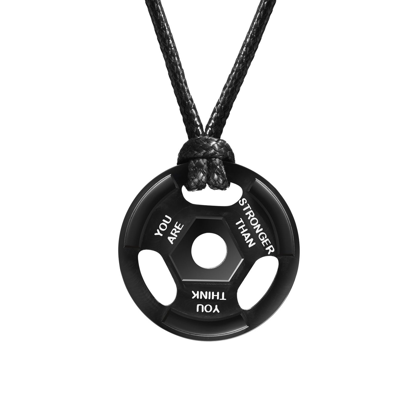 Kemstone Stainless Steel Barbell Plate Pendant Necklace – Gym Workout Style for Men PN-1891