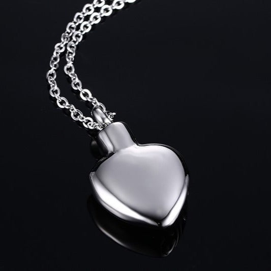 Kemstone Heart Locket Pendant Necklace for Men Stainless Steel Engraved PN-436