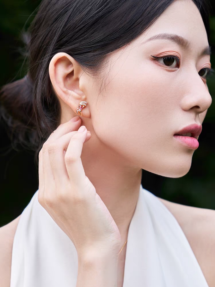 Kemstone - Orecchini a forma di stella in tormalina rosa con ali in argento sterling, realizzati a mano con design originale StarFlair - Elegante, leggero, regalo di lusso