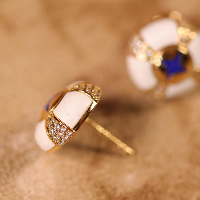 Pendientes Ojo de la Providencia de diseño original hechos a mano por Kemstone: estilo egipcio vintage con turquesa y esmalte en plata de ley.