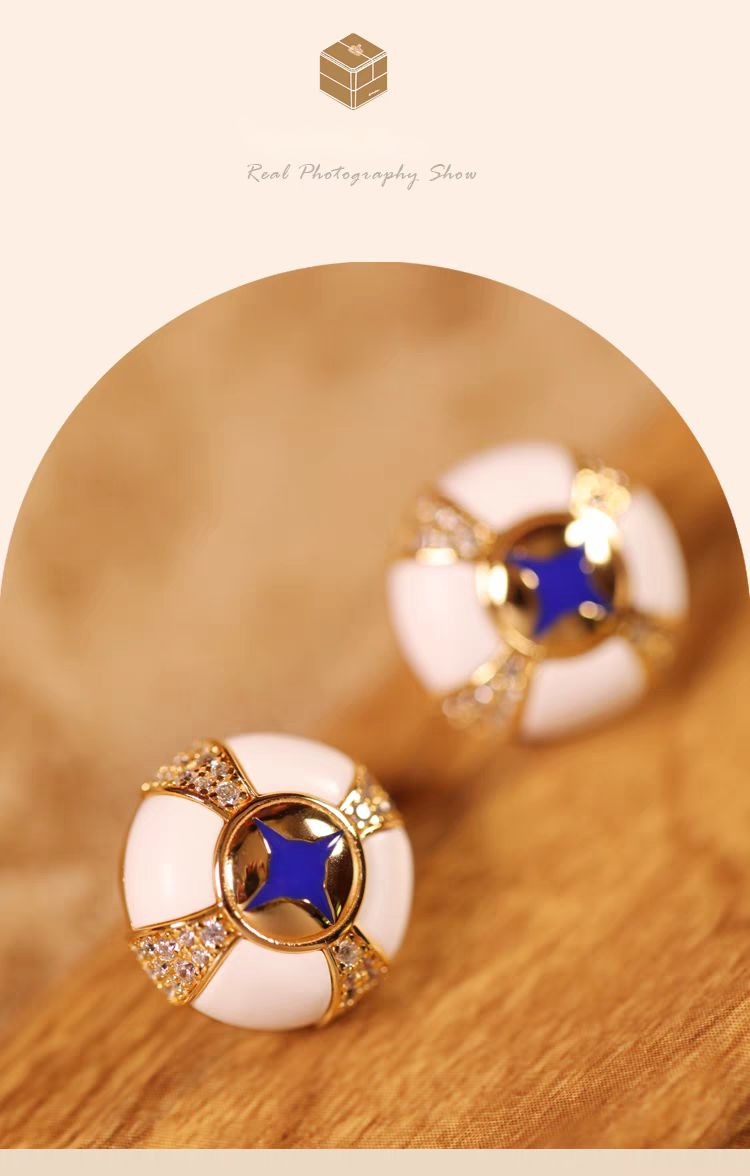 Pendientes Ojo de la Providencia de diseño original hechos a mano por Kemstone: estilo egipcio vintage con turquesa y esmalte en plata de ley.