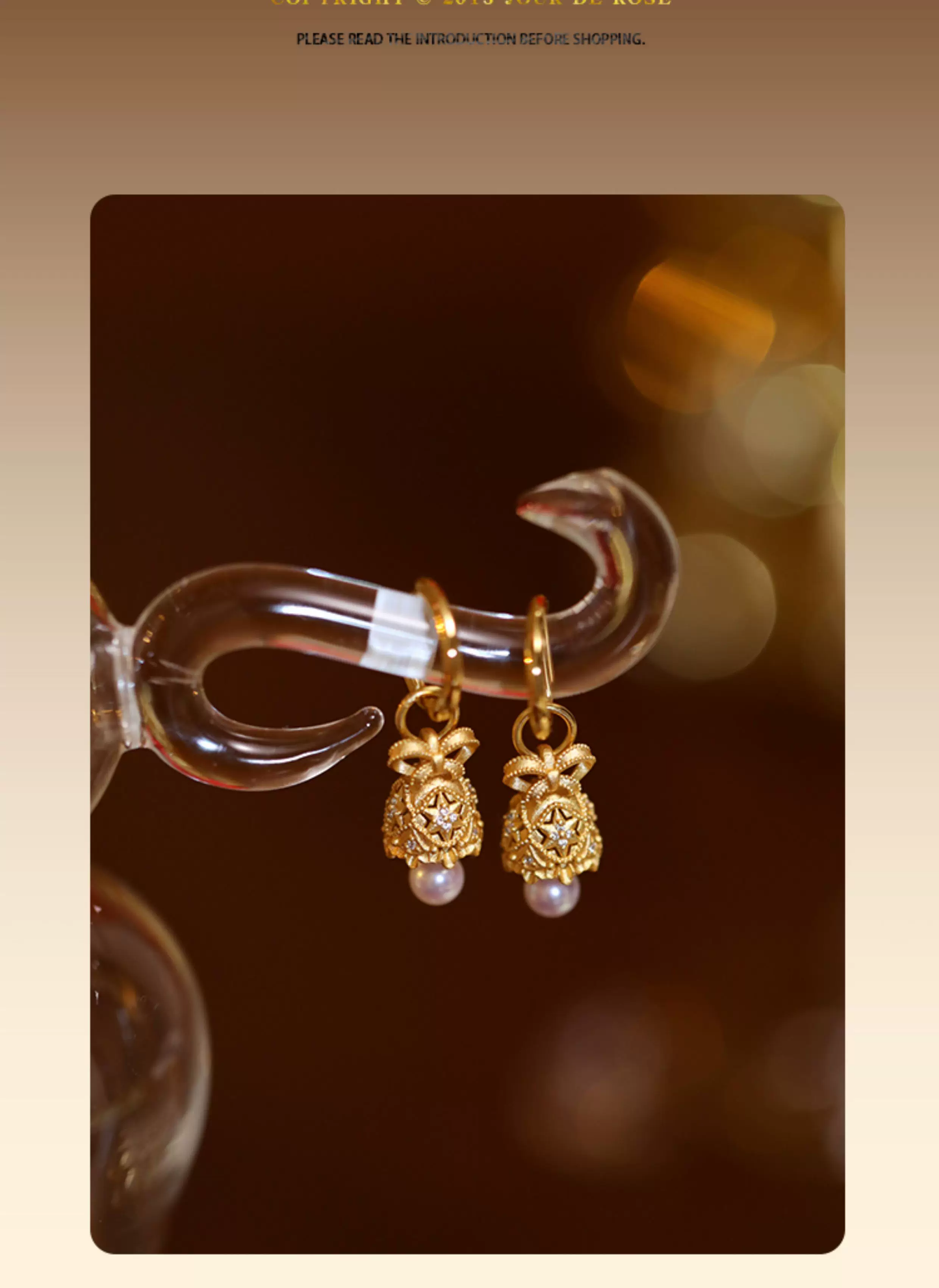 Collar con colgante de perla Kemstone "La Campana de los Deseos" – Oro vermeil de 18 quilates sobre plata de ley, perla de agua dulce y circón blanco | Joyería de inspiración vintage para mujer RSY-NES355