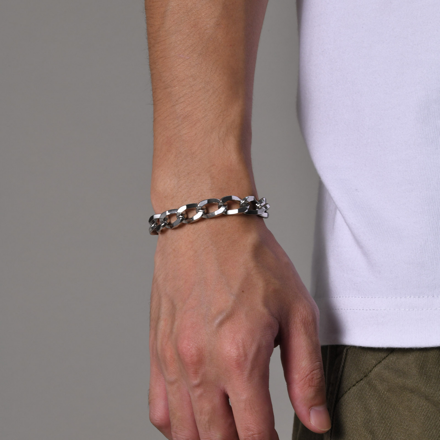 Kemstone Stainless Steel Irregular Chain Bracelet for Men - Hip Hop Style BR-1676