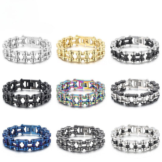 Power on Your Wrist: The Bold Appeal of Biker Chain Bracelets for Men