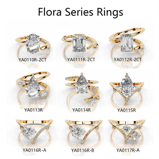 💫 Flora Ring Stacking Ideas — How to Mix Modern Moissanite Rings with Timeless Elegance
