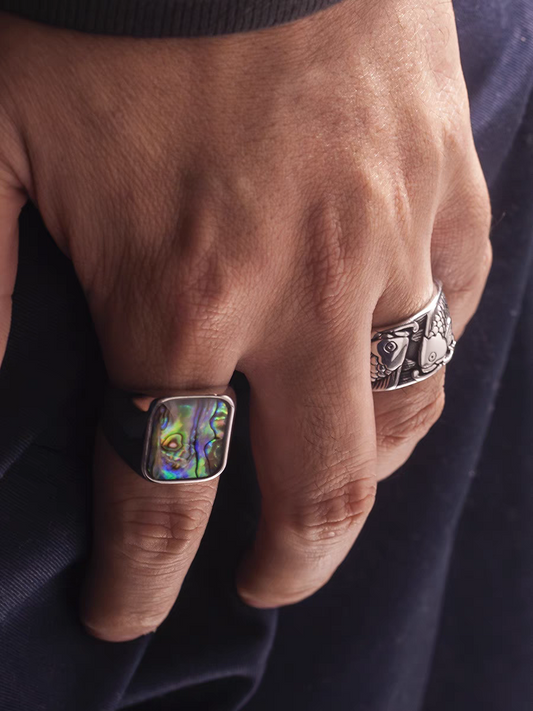 Style Meets Strength: How to Wear Abalone Shell Rings for Men