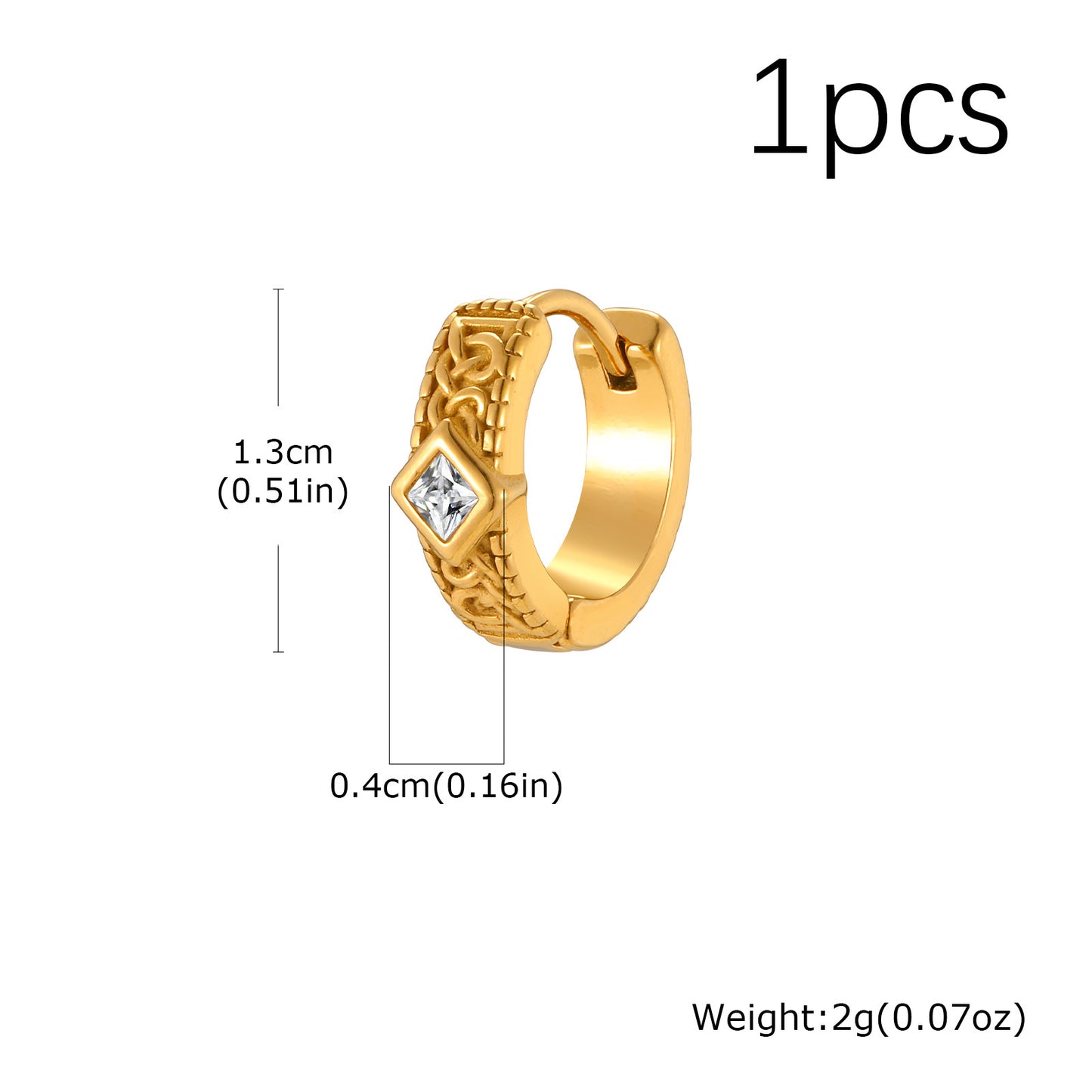 Kemstone Stainless Steel Cross Hoop Earrings – Structured Frame & Drop Detail EH-787