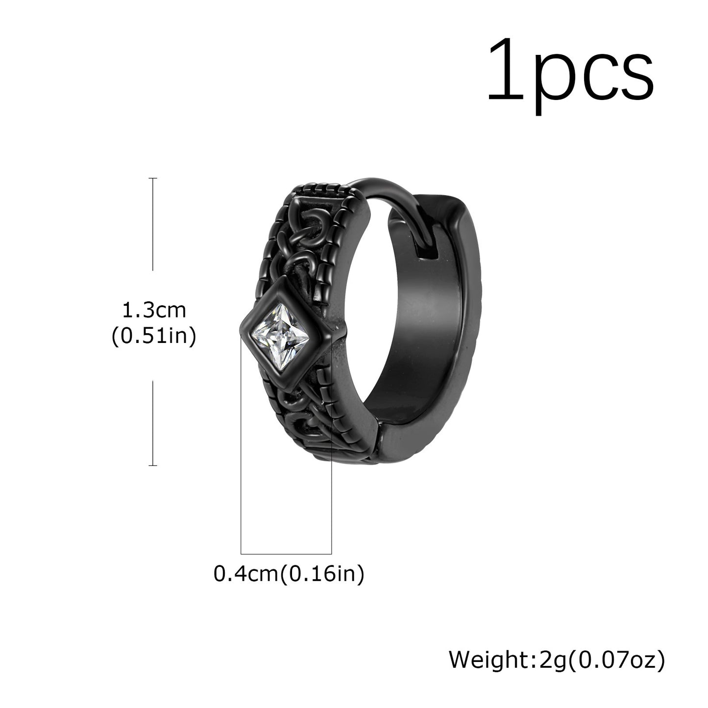 Kemstone Stainless Steel Cross Hoop Earrings – Structured Frame & Drop Detail EH-787