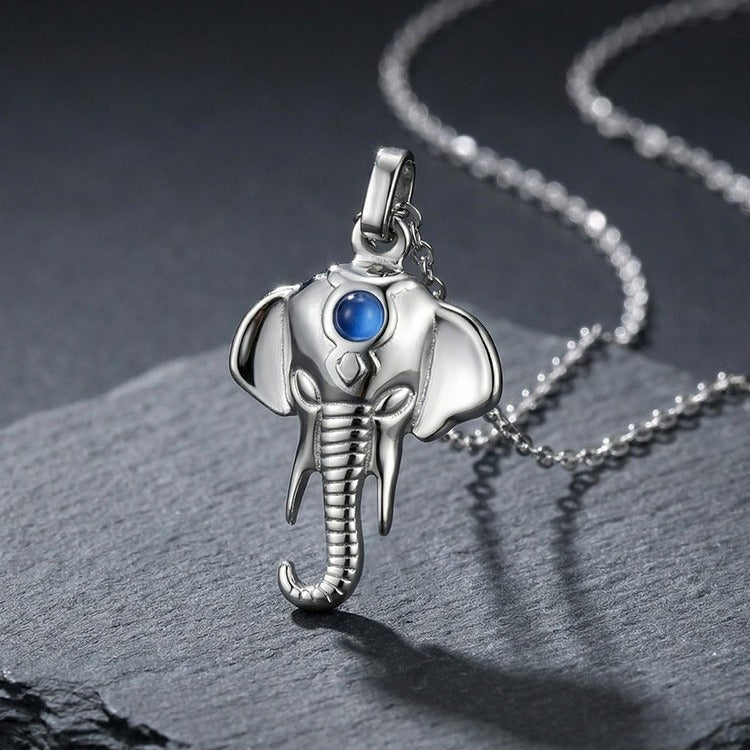 Kemstone Stainless Steel Elephant Pendant Necklace for Men & Women PN-2276