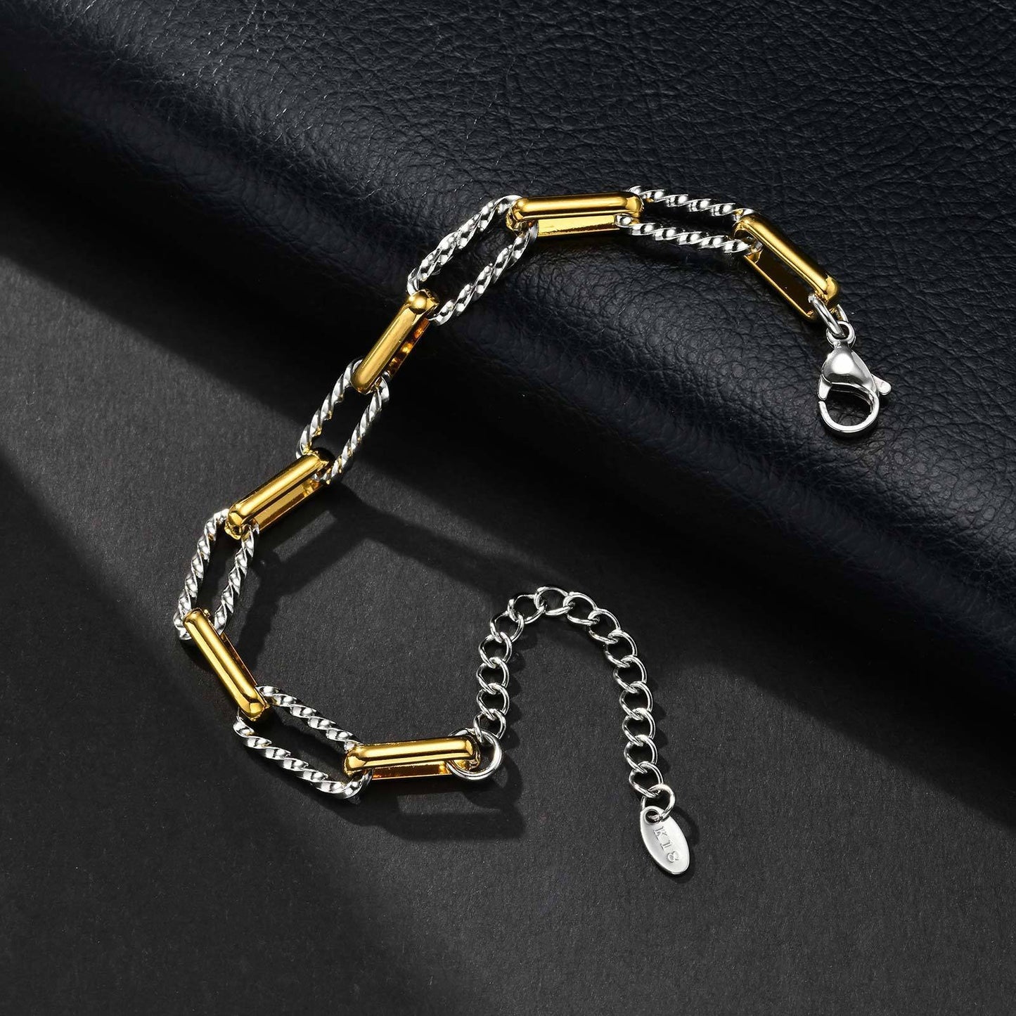 Kemstone Stainless Steel Handcrafted Link Chain Bracelet for Men BR-1705