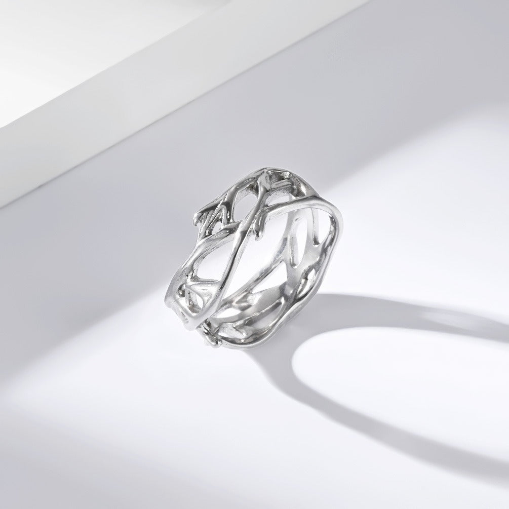 Kemstone Thorn Vine Ring for Men & Women Stainless Steel K-R1243