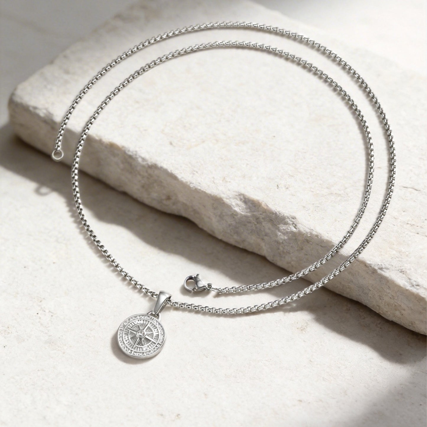 Kemstone Stainless Steel Octagram Star Pendant Necklace for Men Women Gold Silver PN-2336