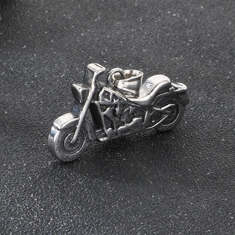 Kemstone Motorcycle Pendant Necklace for Men Stainless Steel Bike & Truck Charm Street Style KP117059-LU