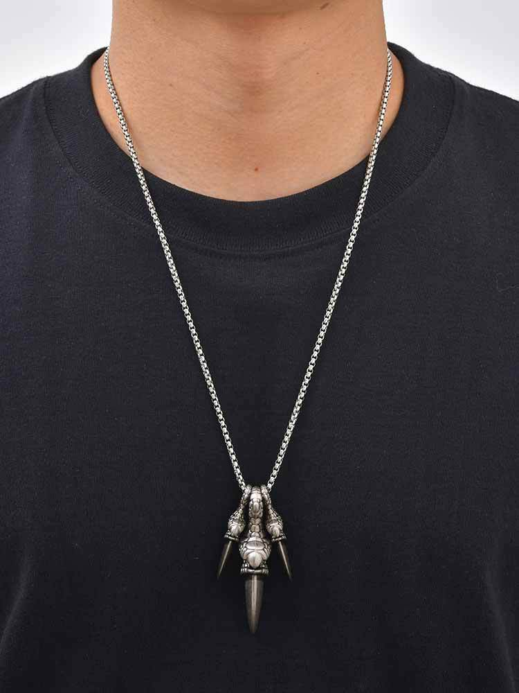 Kemstone Stainless Steel Dragon Claw Pendant Necklace for Men NC-3000