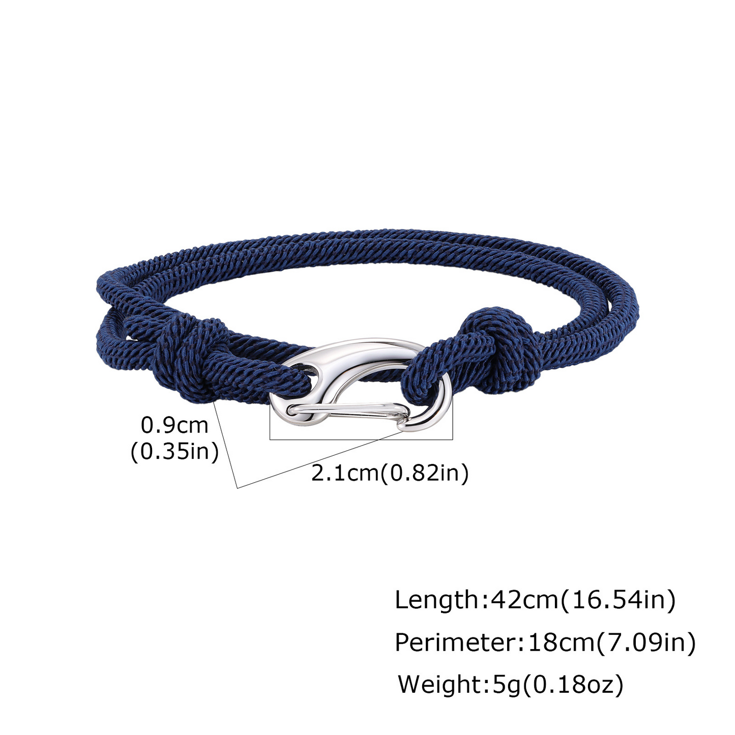 Kemstone Stainless Steel Double Loop Rope Bracelet – Minimal Clasp Style for Men BL-820