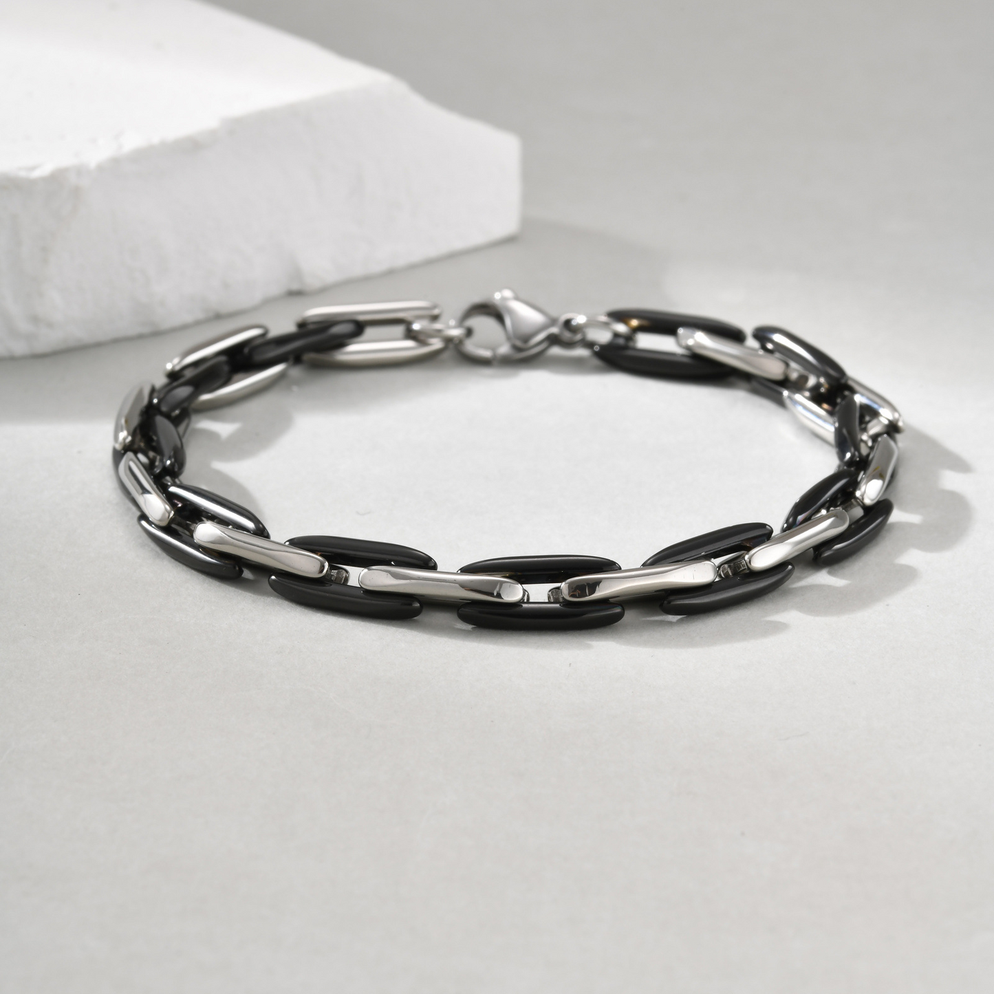 Kemstone Stainless Steel Cuban Chain Bracelet for Men BR-2798