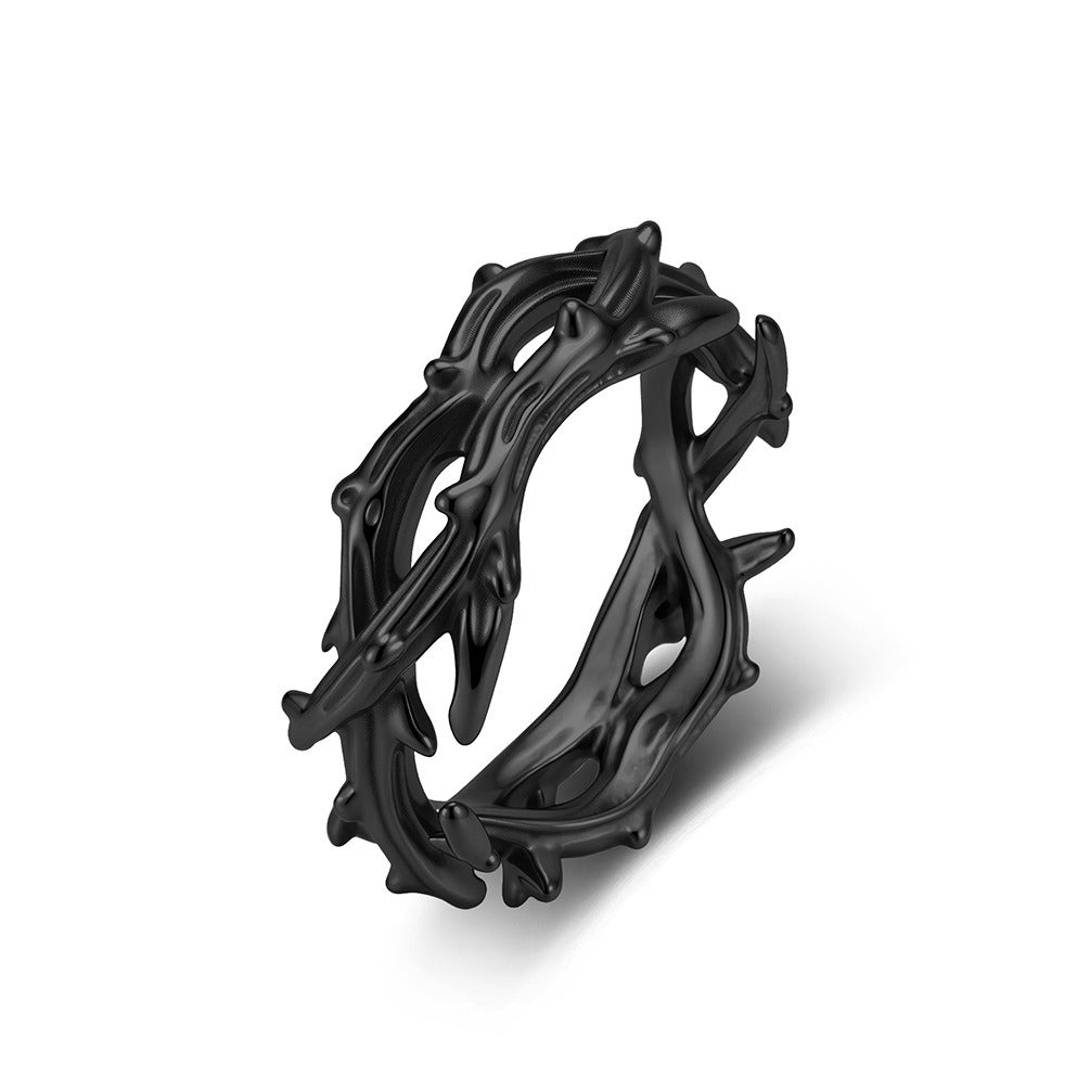 Kemstone Woven Thorn Ring for Men & Women Stainless Steel K-R1245