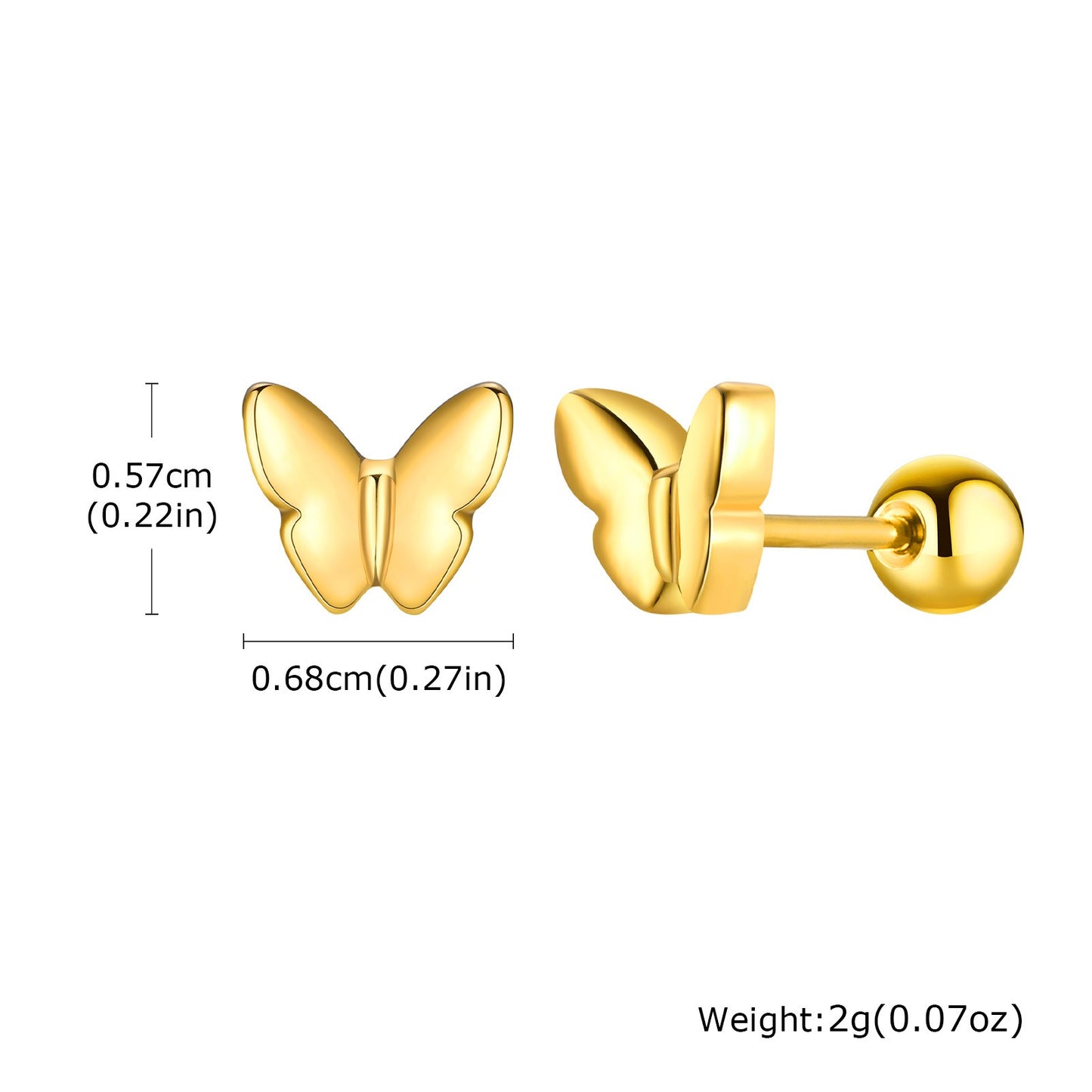 Elegancia sin esfuerzo: Aros dorados en forma de U de acero inoxidable hipoalergénico para mujer – Joyería minimalista atemporal ES-621