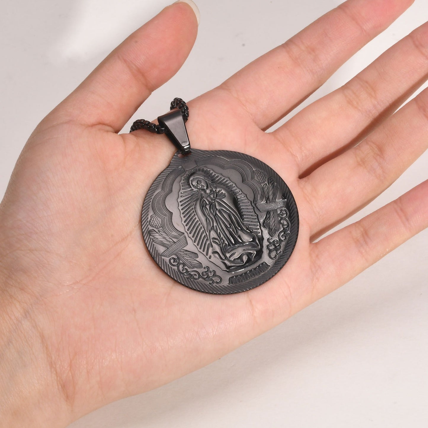 Kemstone Stainless Steel Medallion Necklace for Men Vintage Coin Pendant PN-777