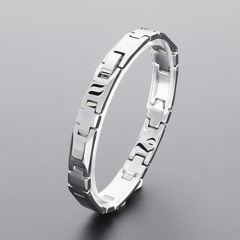 Kemstone Tungsten Cross Link Bracelet for Men Watch-Band Style KB209612-TS