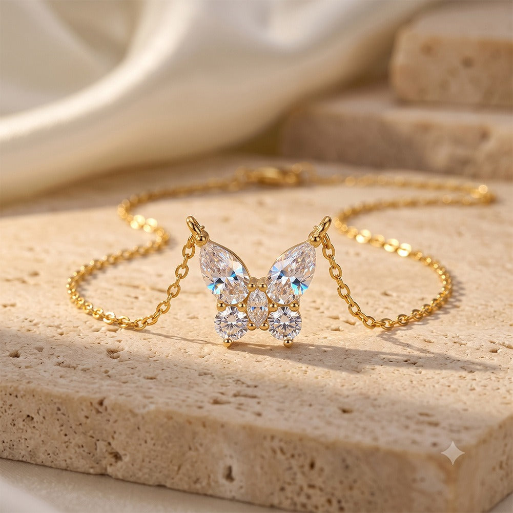 Kemston Pear Cut Moissanite Pendant Necklace for Women 925 Sterling Silver SMON25