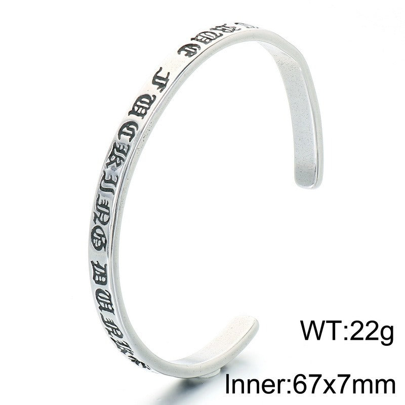 Kemstone Titanium Steel Snake Cuff Bracelet for Men Vintage Scale Design KB214265-LU