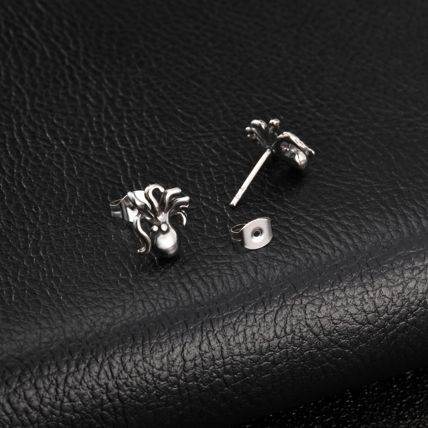 Kemstone Stainless Steel Octopus Stud Earring for Men Vintage Silver ES-831
