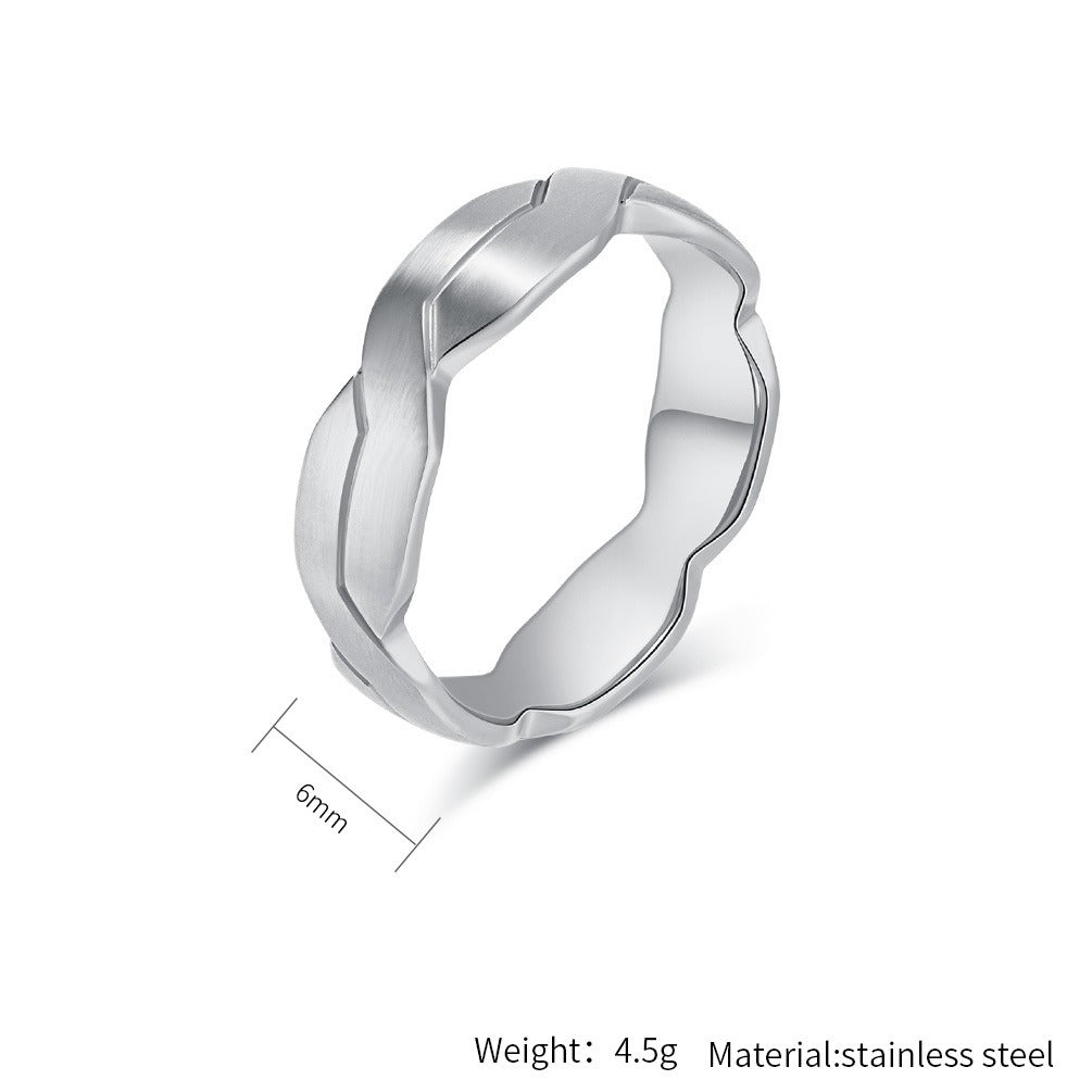 Kemstone Stainless Steel Braided Ring for Men & Women K-R929