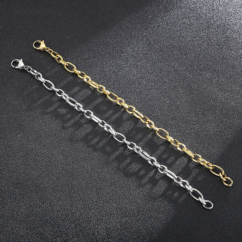 Kemstone O Link Chain Bracelet 6mm Titanium Steel Oval Link for Men Women KB146794-Z