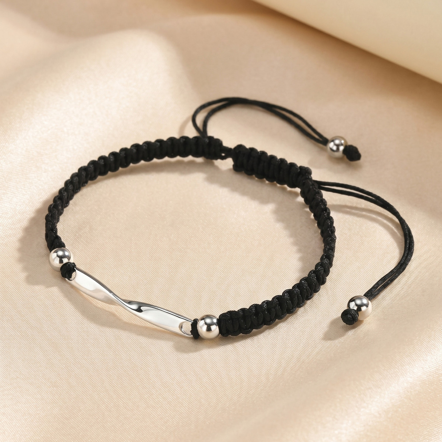 Kemstone Stainless Steel Mobius Braided Cord Bracelet for Men Women BR-3062