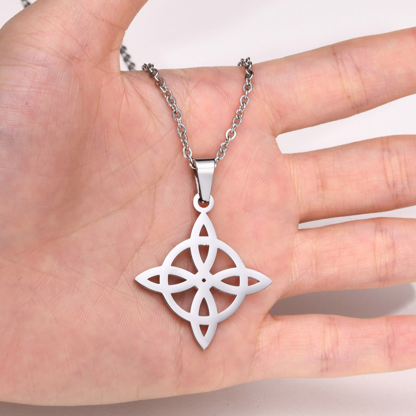 Kemstone Stainless Steel Celtic Knot Pendant Necklace for Men PN-1711