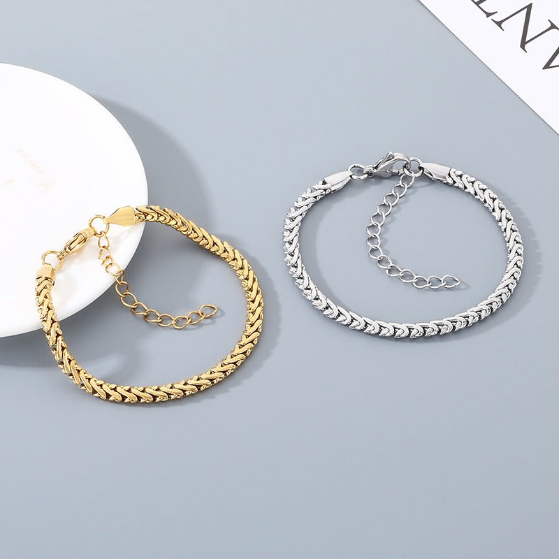 Kemstone Titanium Steel Claw Chain Bracelet & Necklace for Men & Women KB207097-Z